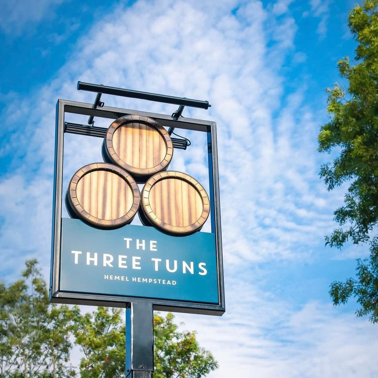 The Three Tuns pub sign